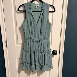 Speechless Textured Sleeveless Dress in Light Green
